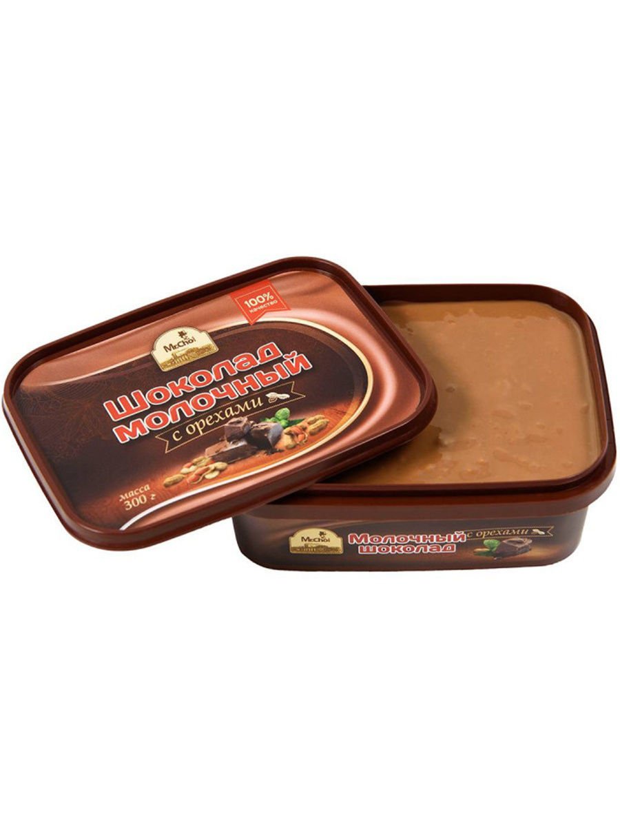 Молочный шоколад с орехами "Мистер чо" 300 гр (литой)