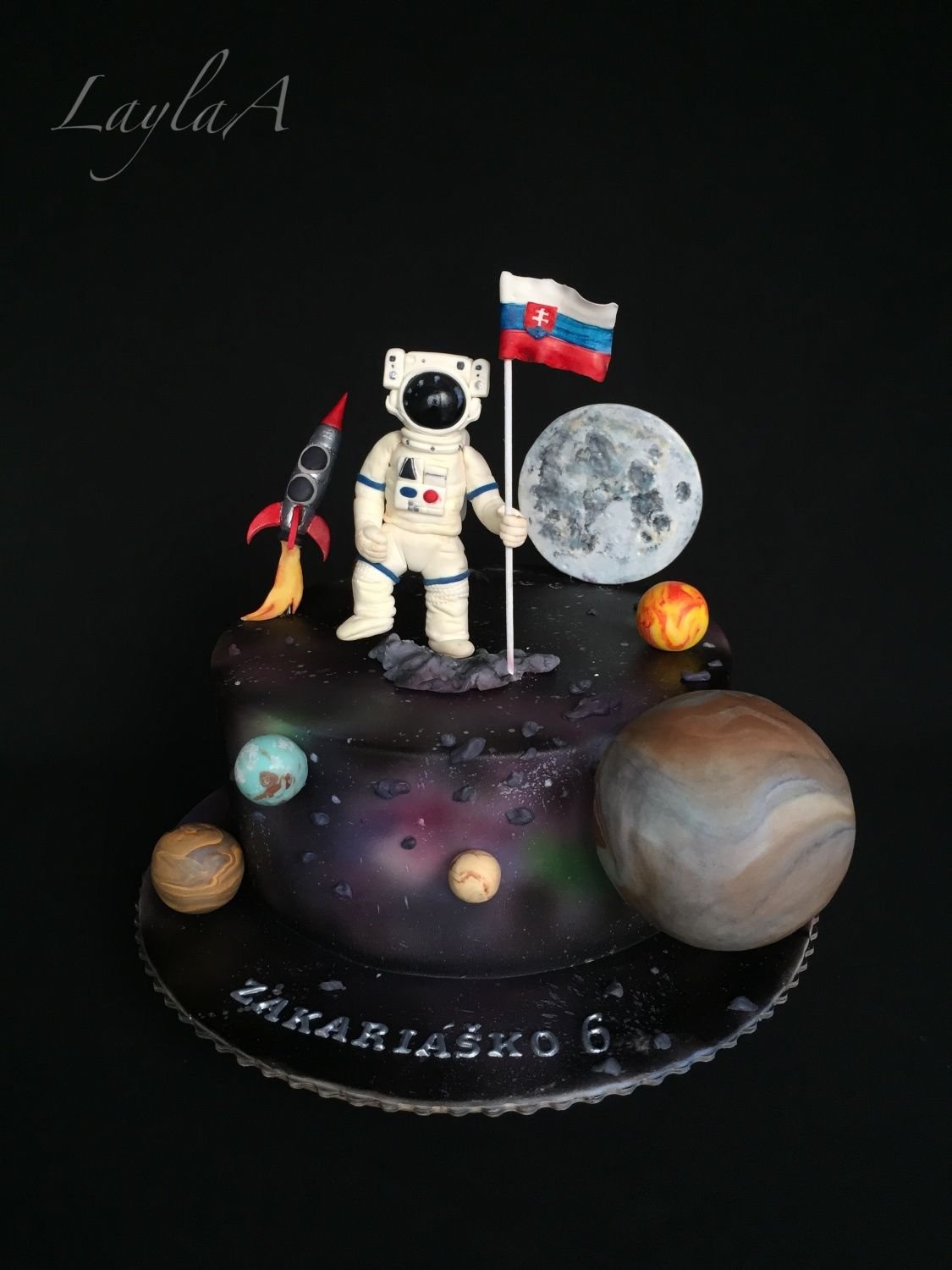 Синяя ракета для торта
