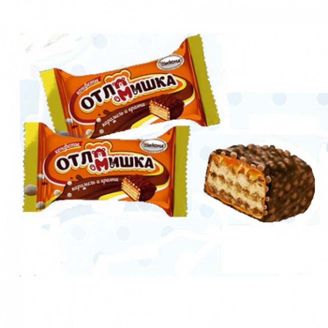 Отломишка карамель и кранчи 4кг /Акконд/