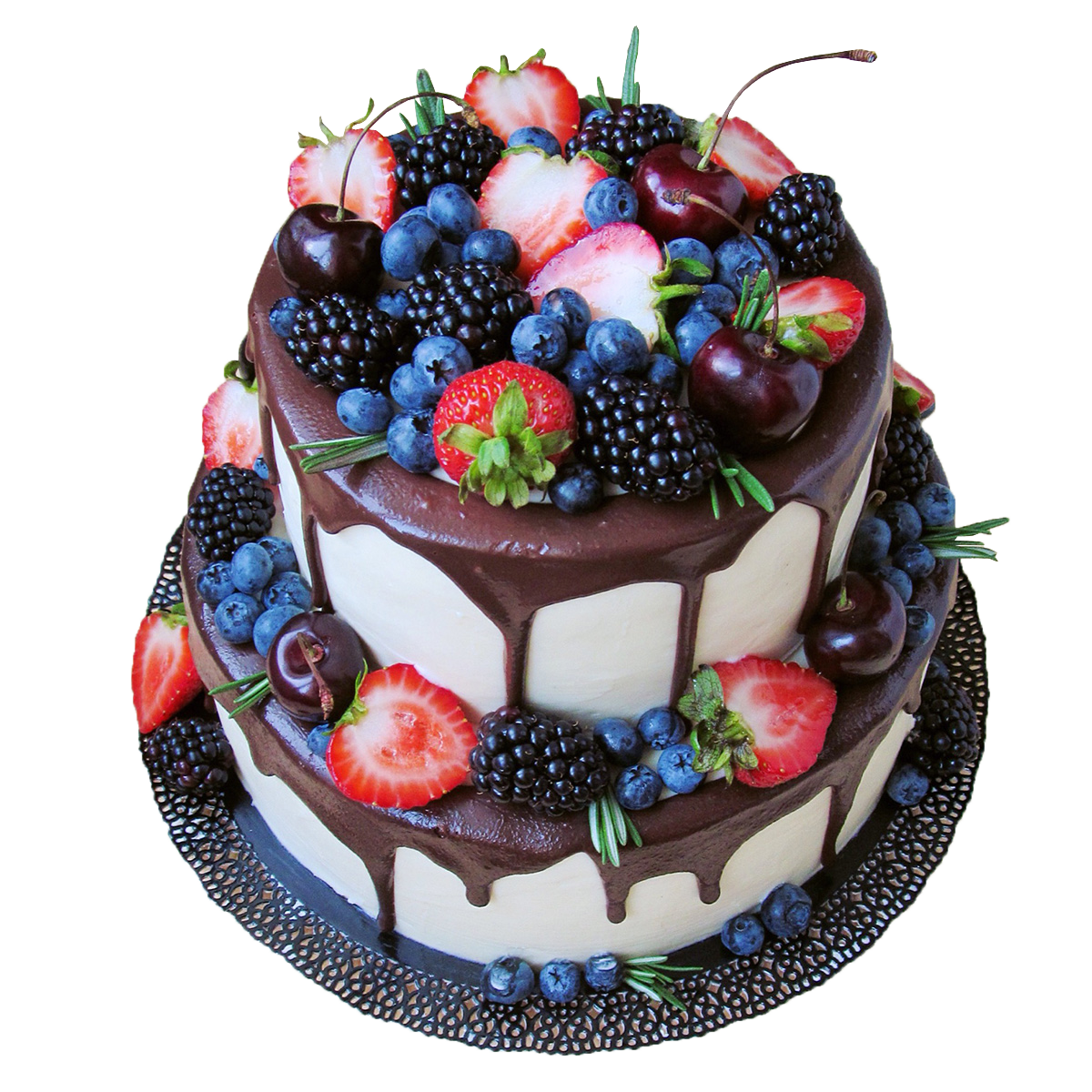 Торт корзинка с клубникой