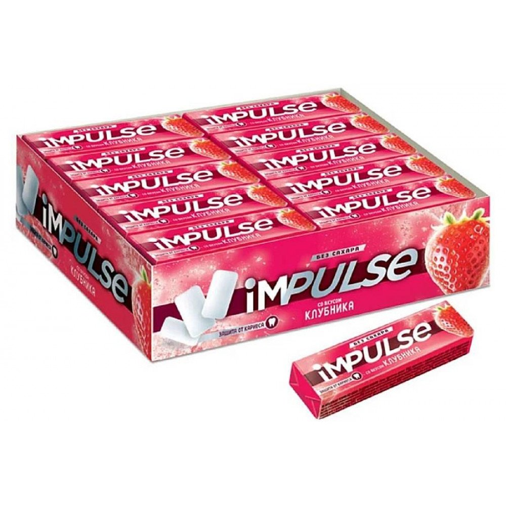 Жевательная резинка Impulse фрукты без сахара 14 г