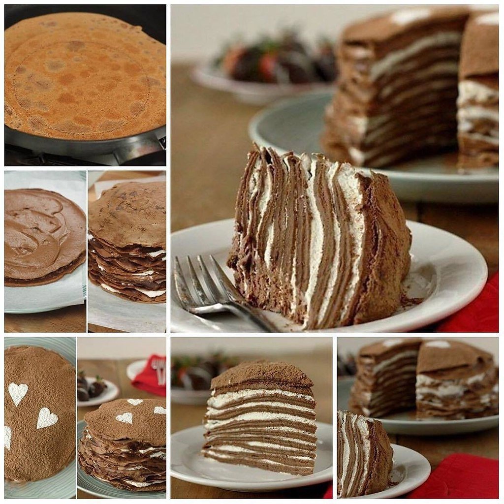 Блинный торт с черносливом