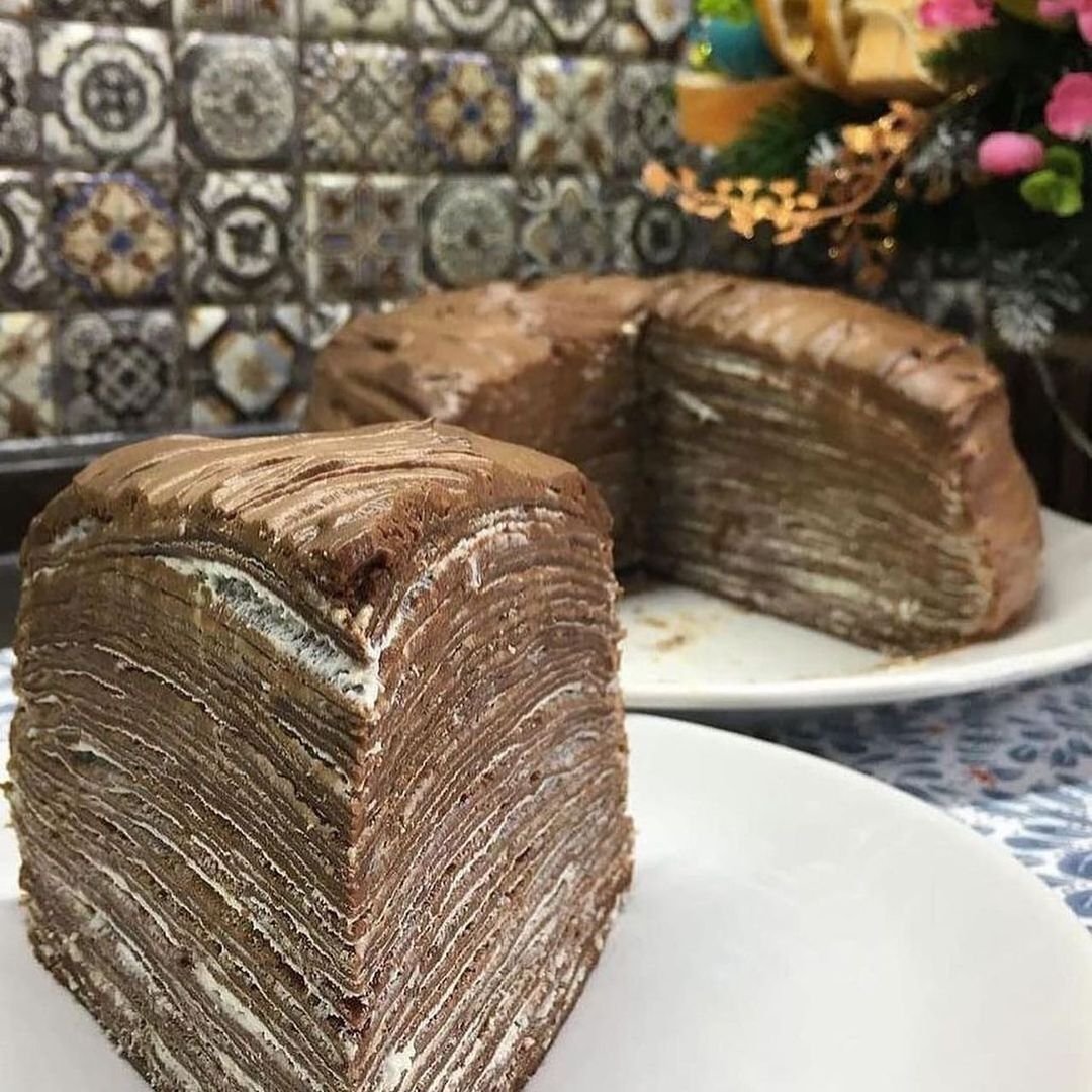 Блинчатый торт шоколадный