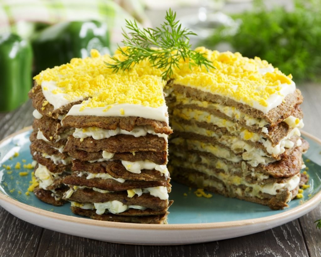 Печёночный торт домашний