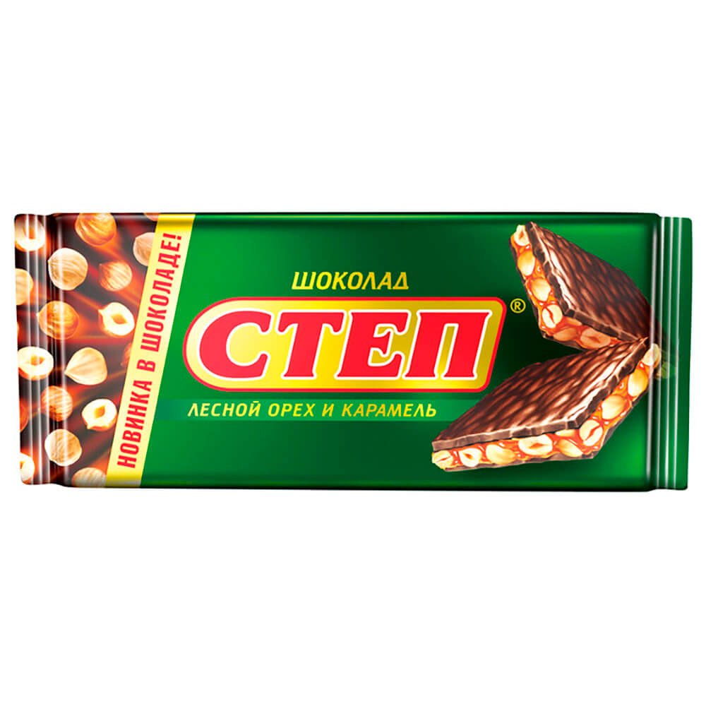 Степ шоколад молочный с лесным орехом 100 гр.