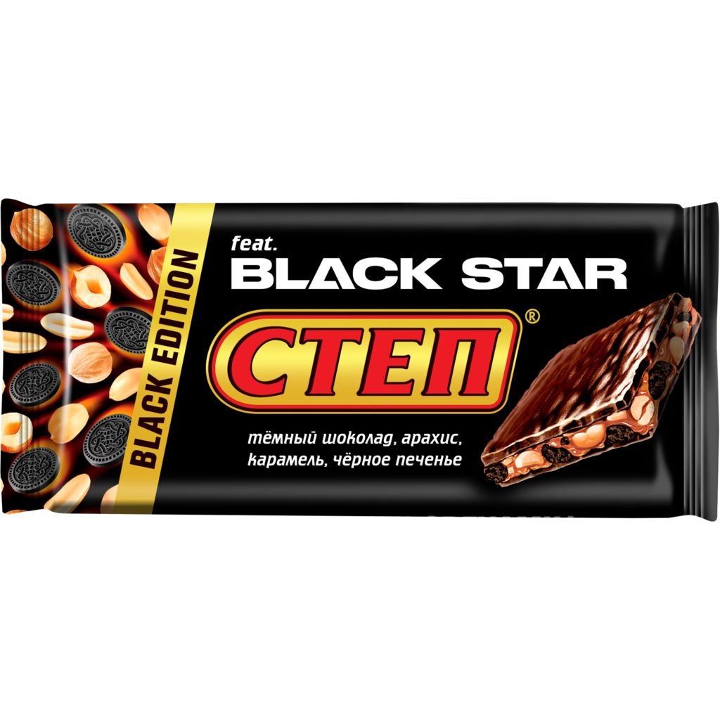 Степ Black шоколад с темным печеньем 90г 15шт Славянка