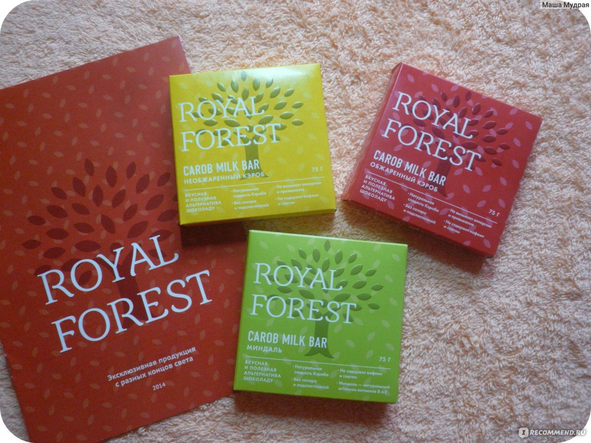 Шоколад Royal Forest "Веганский" из обжаренного кэроба