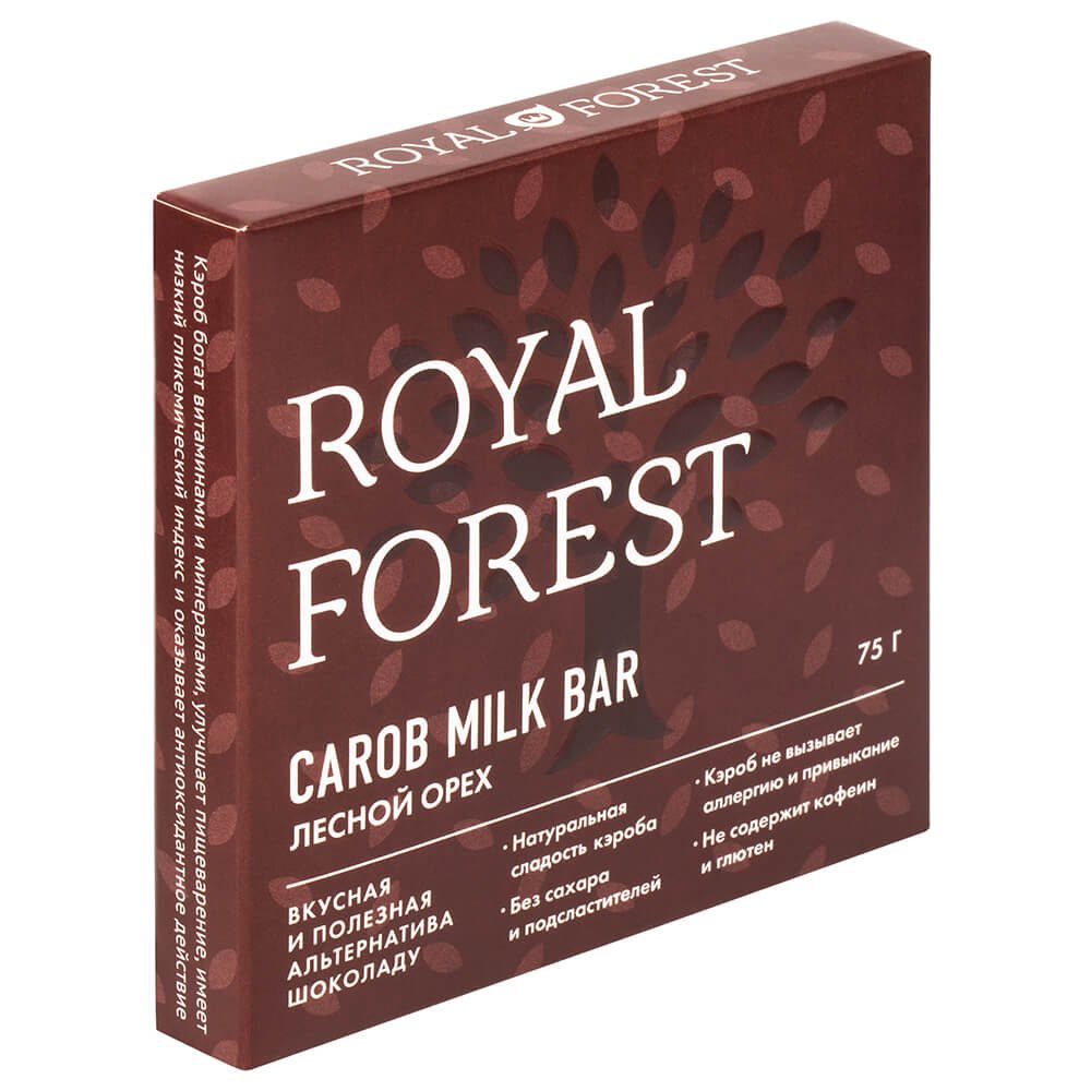 Шоколад из кэроба – миндаль Royal Forest 75 г