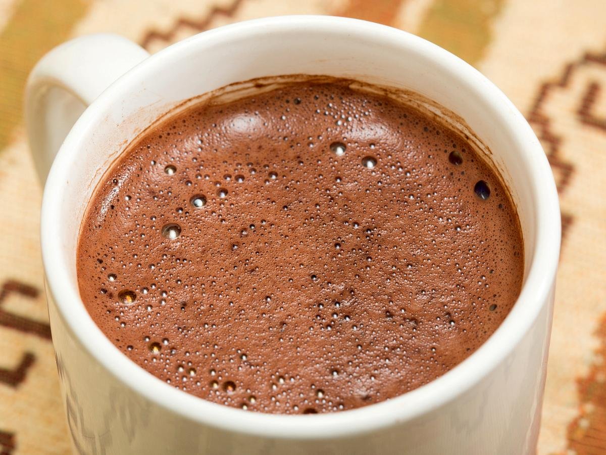 Вкусный какао напиток