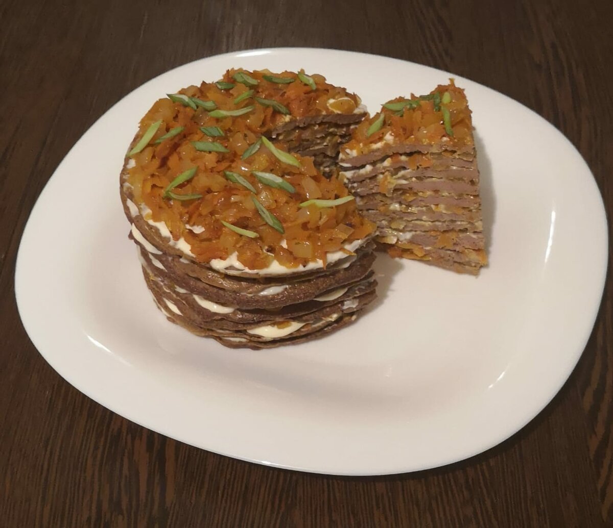 Печеночный торт закусочный