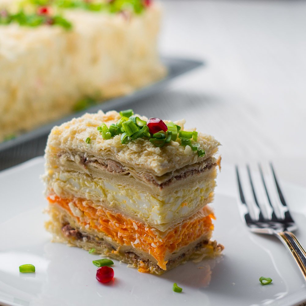 Закусочные торты на праздничный стол