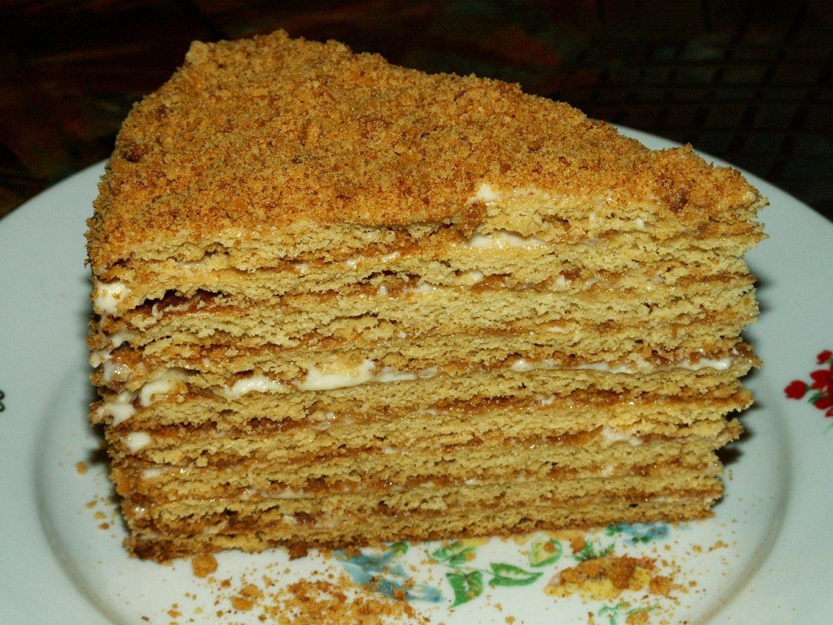 Торт песочный медовик классический
