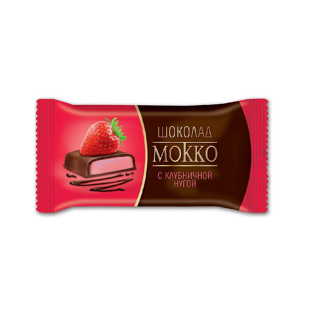 Шоколад мокко с начинкой Клубничная нуга, ТАКФ, 20 гр.