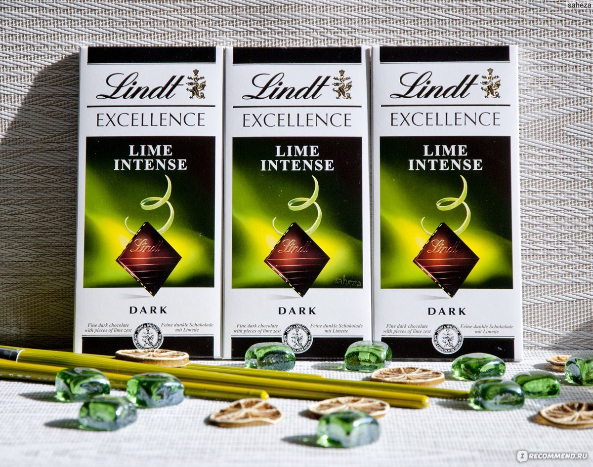 Шоколад Lindt Excellence темный с лаймом