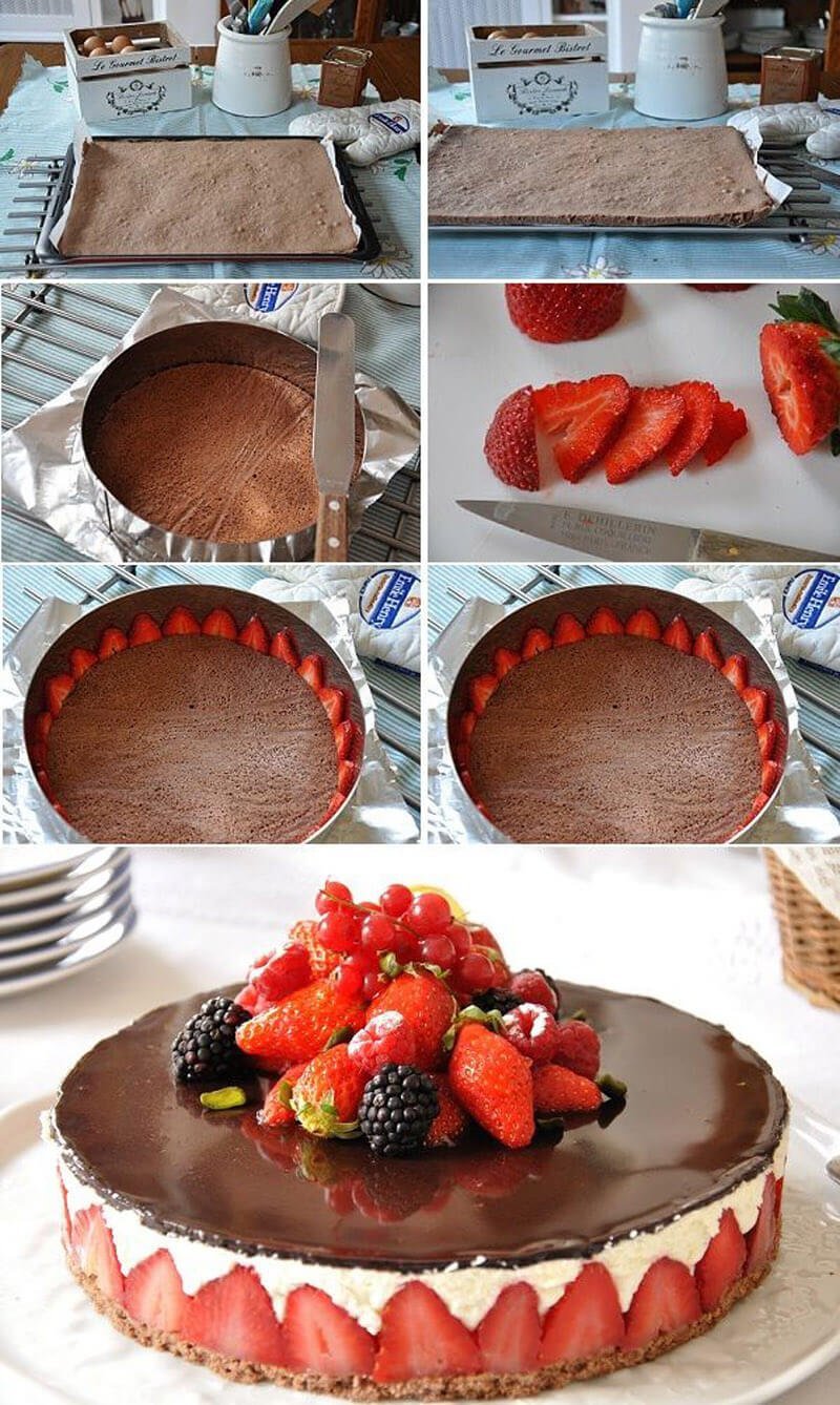 Украшение коржа