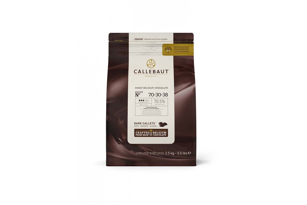Шоколад молочный 33,5% в галетах Callebaut 2.5кг