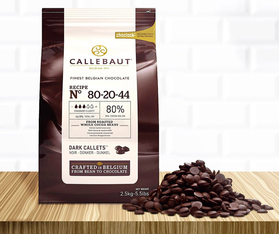 Бельгийский Горький шоколад Callebaut 80,1%