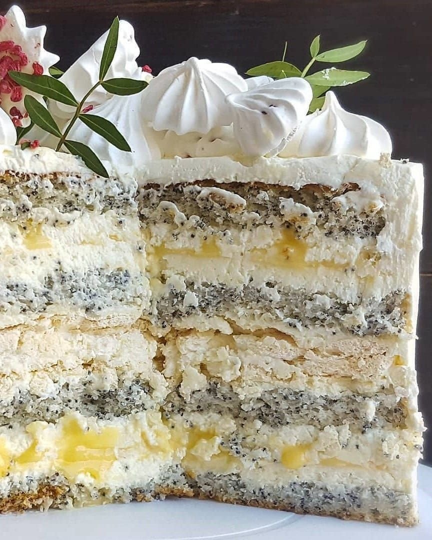 Кокосовый торт с лимонным курдом