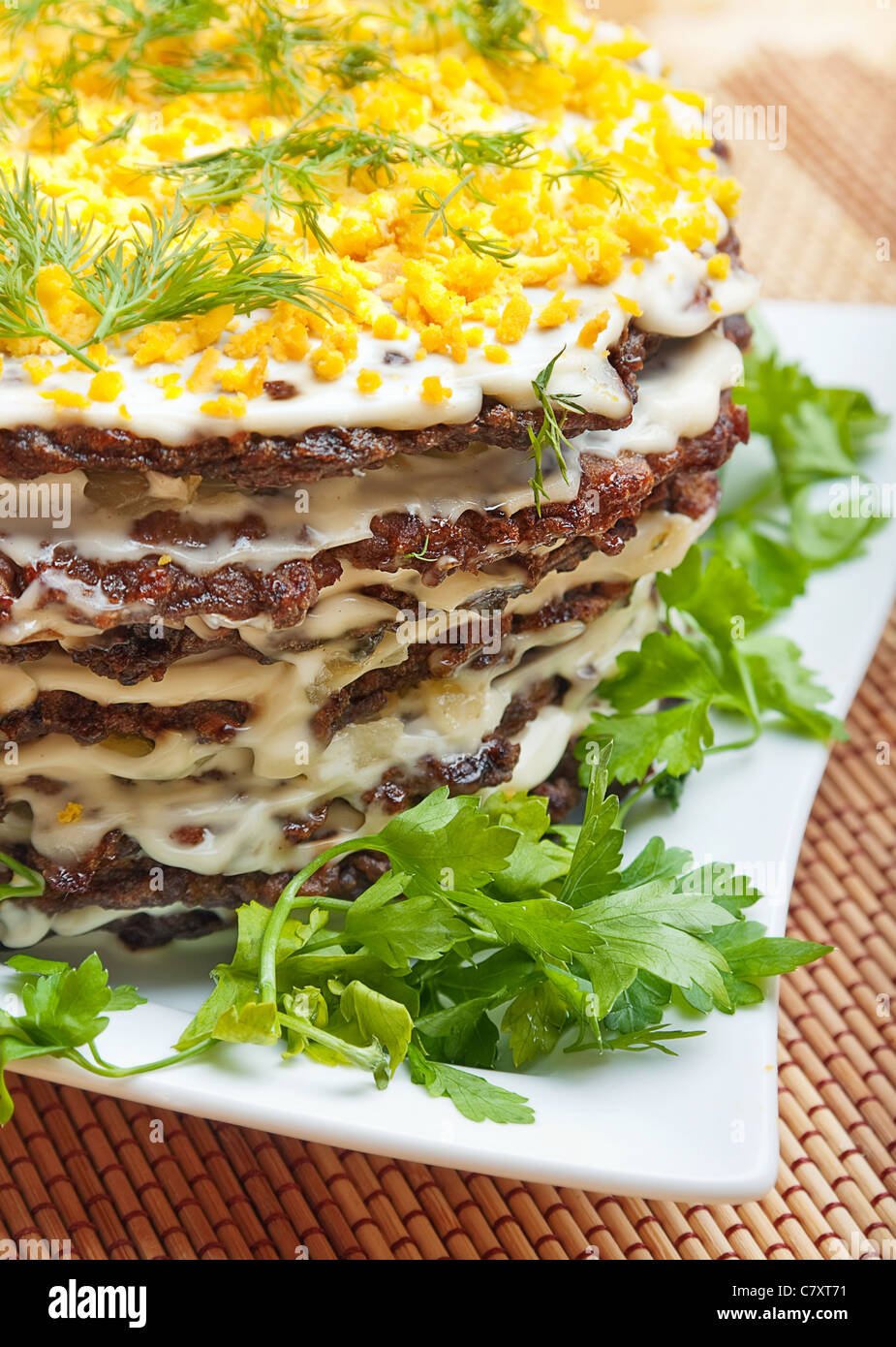 Печеночный торт из печени курицы
