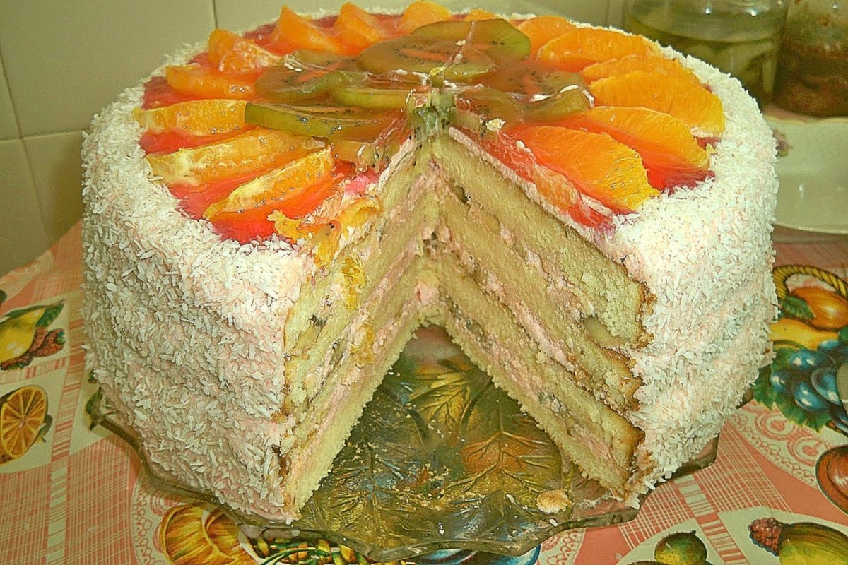 Фруктовый крем для бисквитного торта