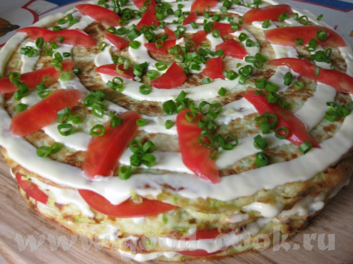 Блинный закусочный торт