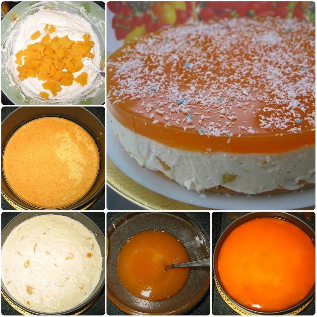Персиковый торт суфле