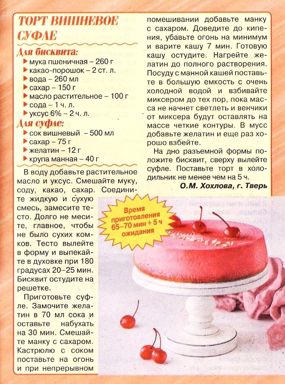 Рецепты Кулинарные из журнала вязание