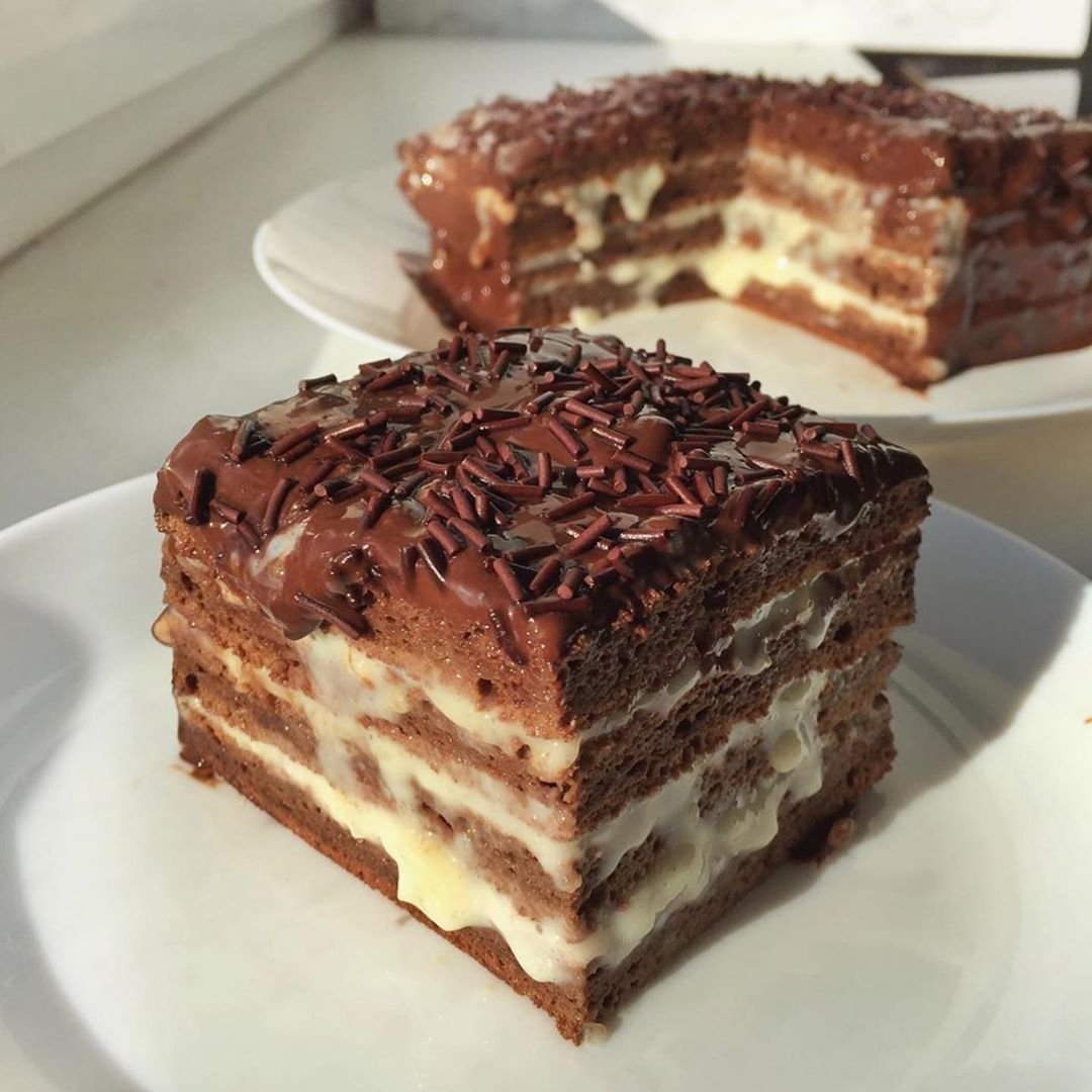 Торт с какао и шоколадом