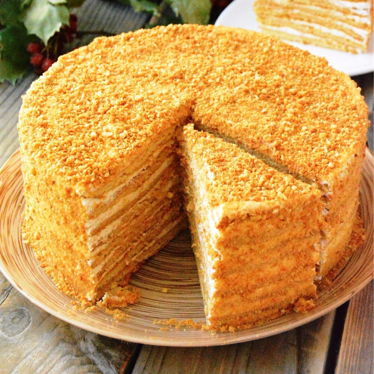 Торт рыжик без раскатки