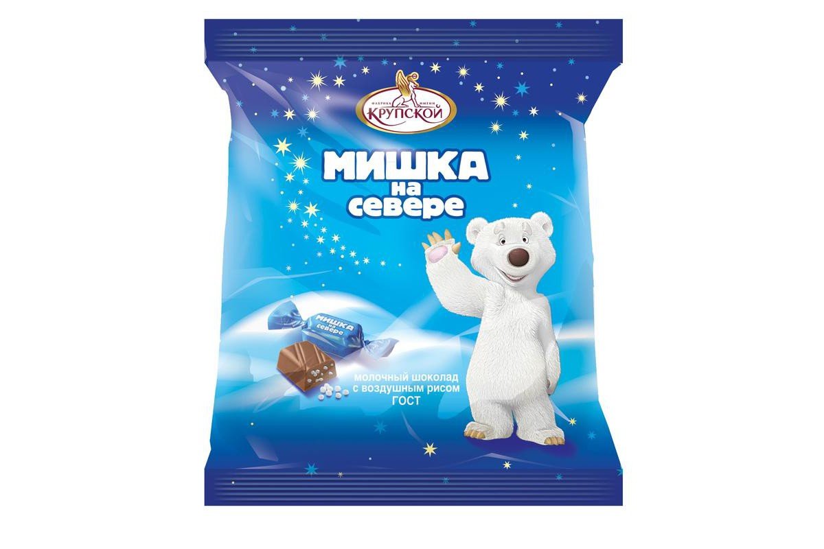 Конфеты мишка на севере фабрика Крупской