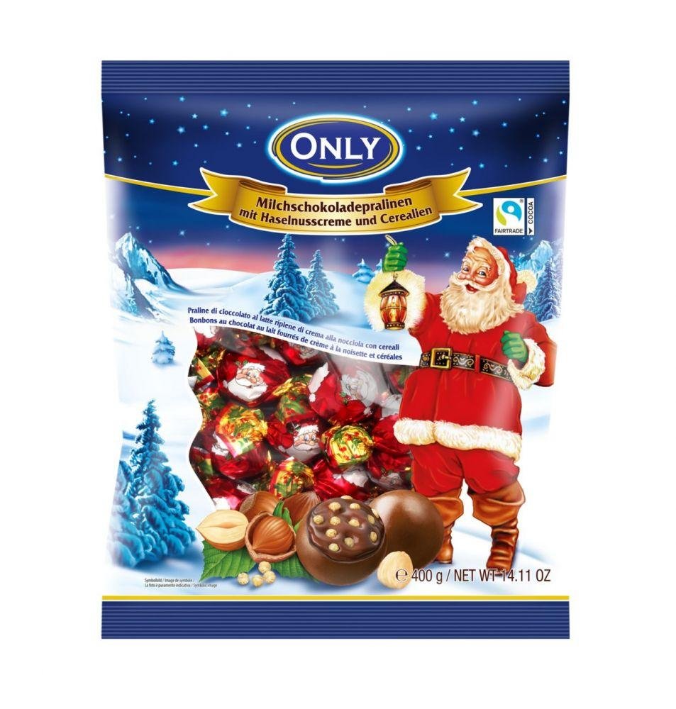 Конфеты шоколадные Санта Клаусы only 125 гр
