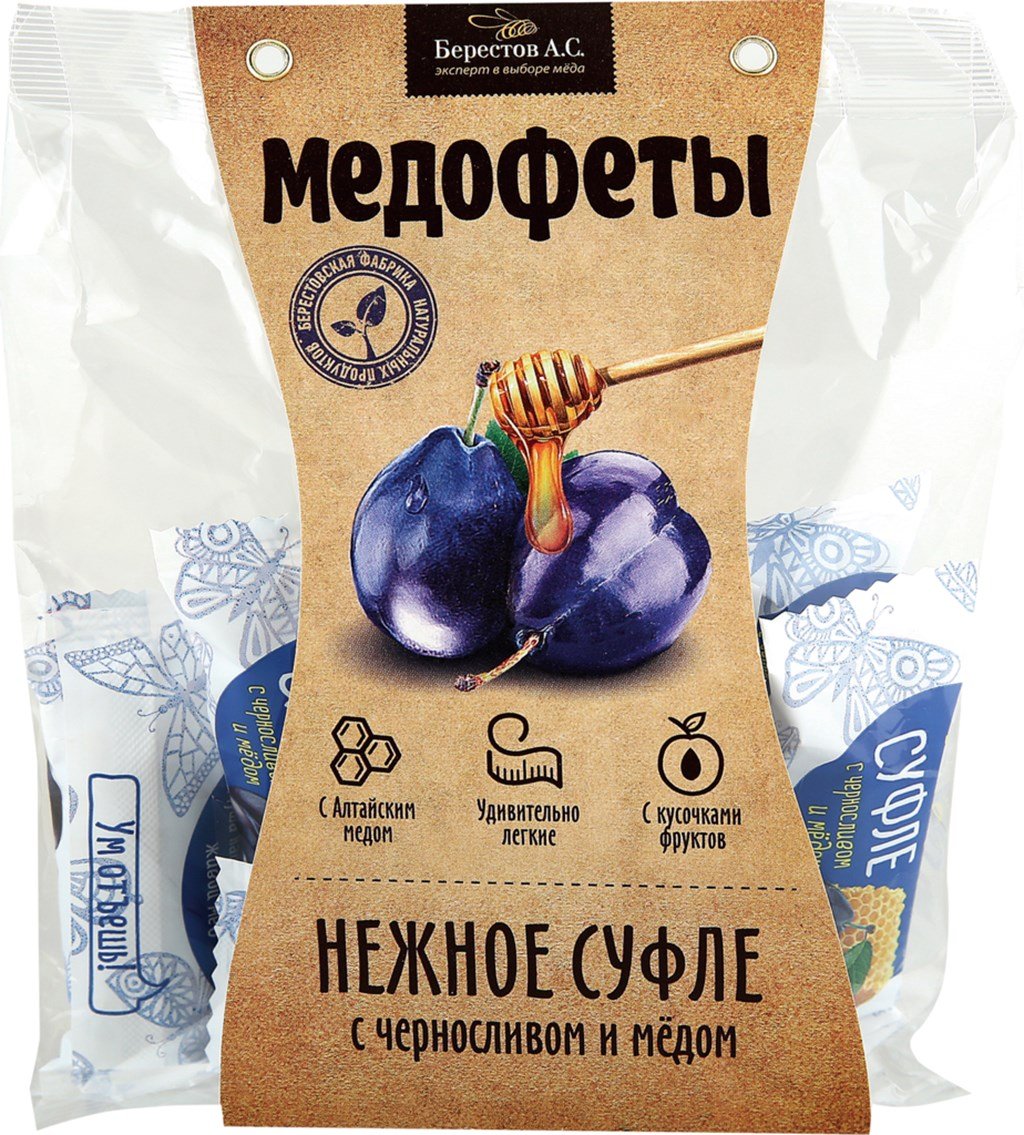Медофеты Берестов суфле с курагой и медом 150 г