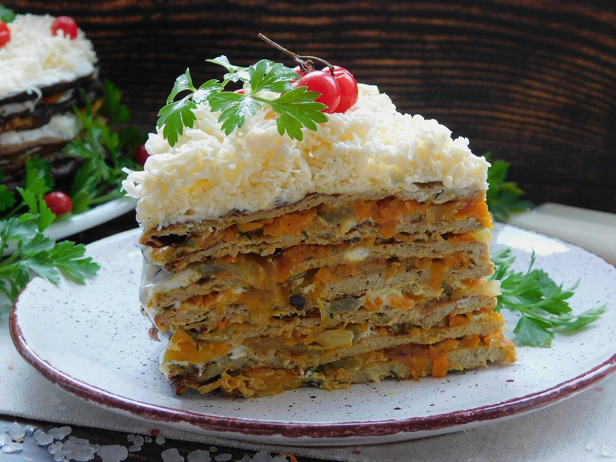 Печеночный торт канапе