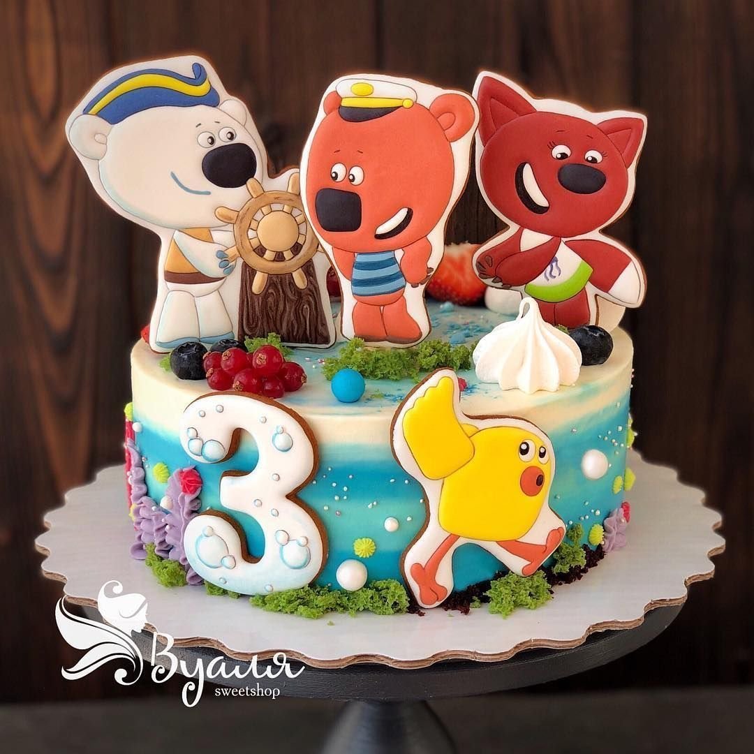Торт три кота для девочки 2 года