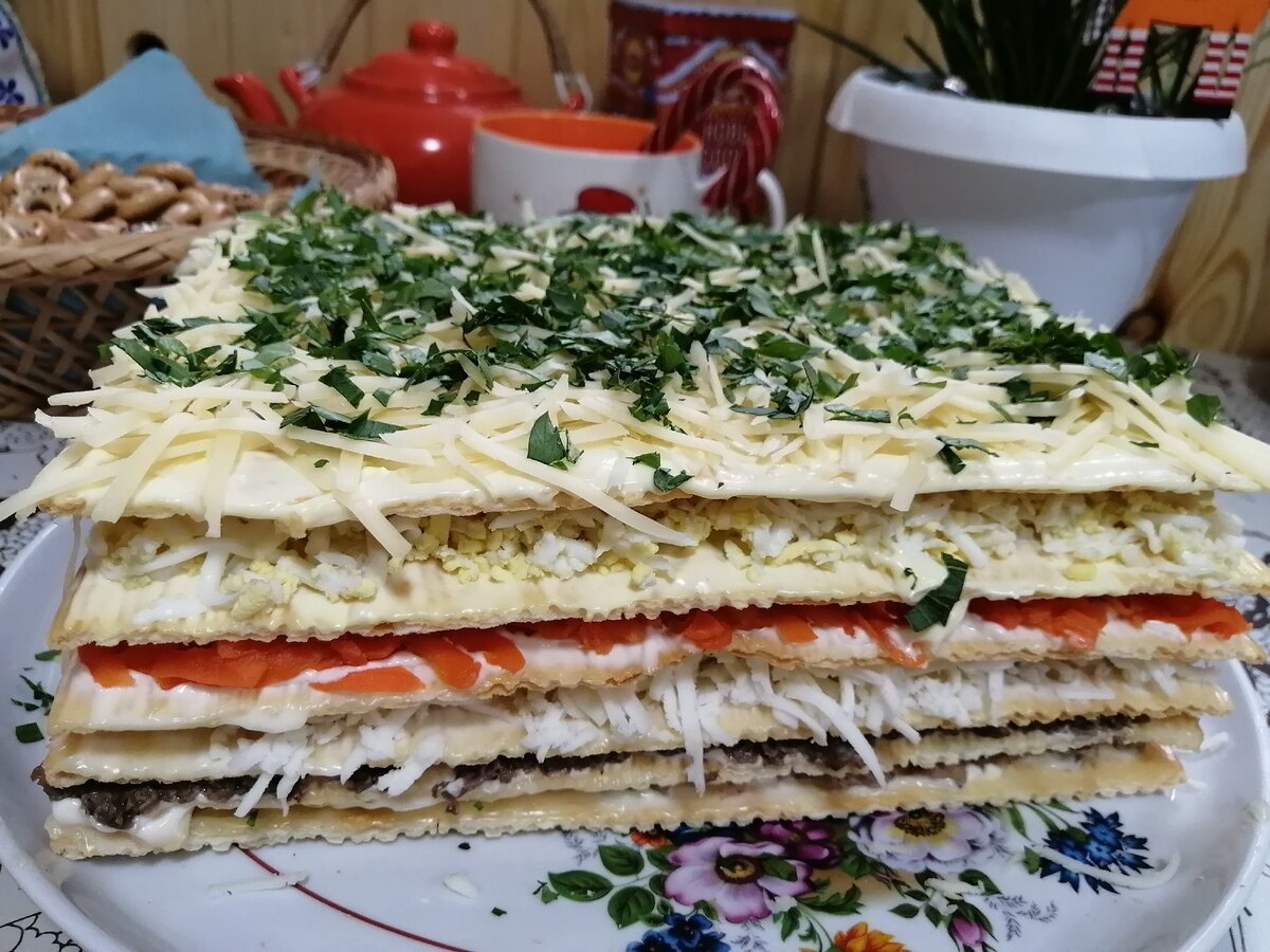 Печеночный торт закусочный