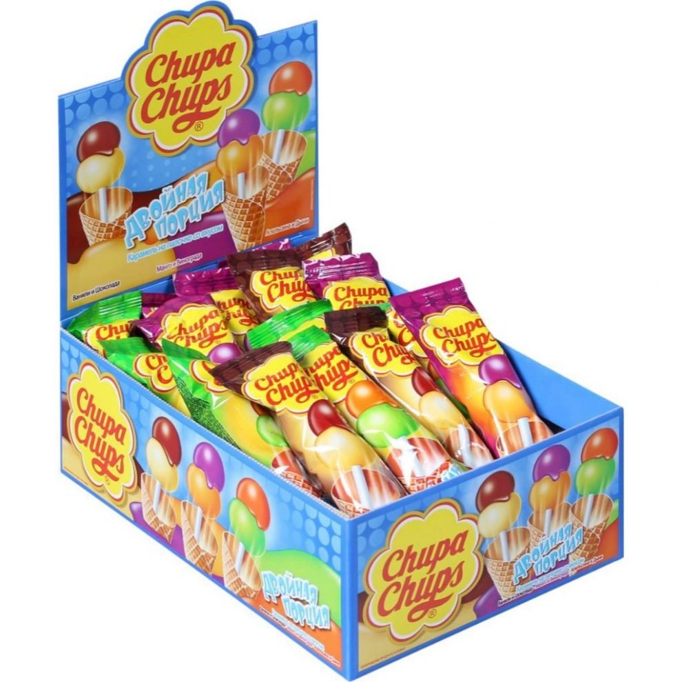 Карамель chupa chups двойная порция 24 шт.