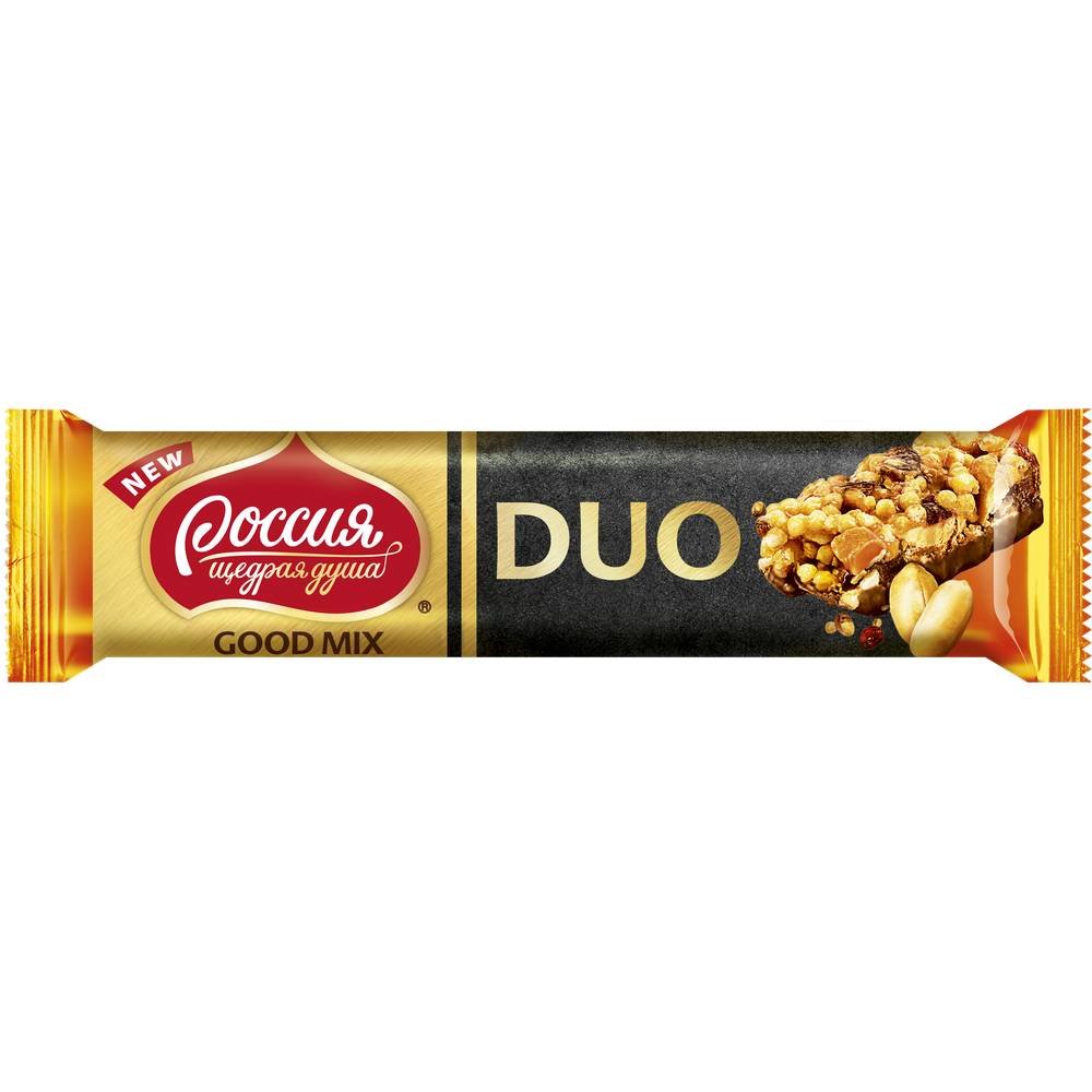 Россия батончик good Mix Duo арахис/ШОК 50г