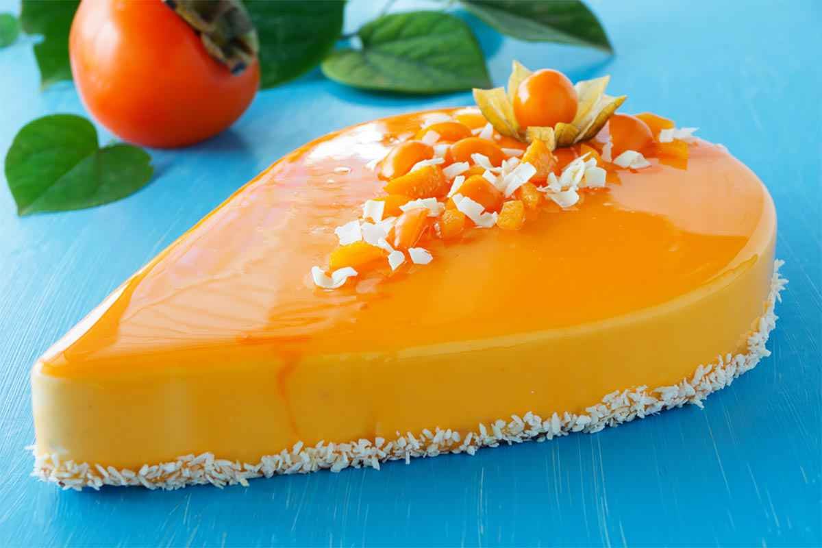 Песочный пирог с хурмой