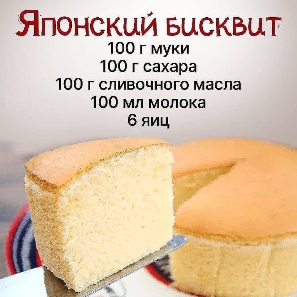 Бисквит для торта пышный