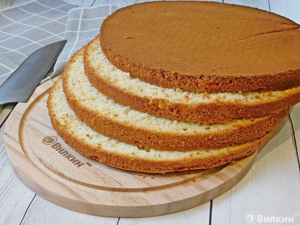 Коржи для торта вкусные и легкие
