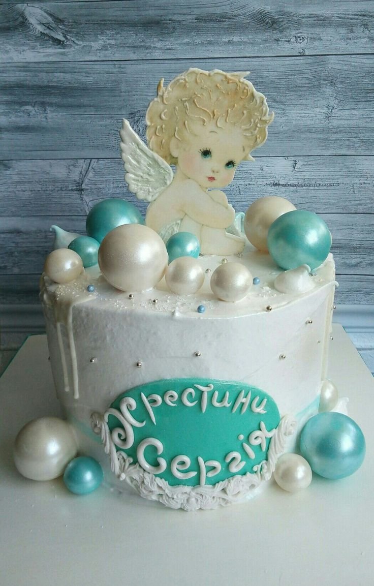 Торт с фигурками ангел Беби