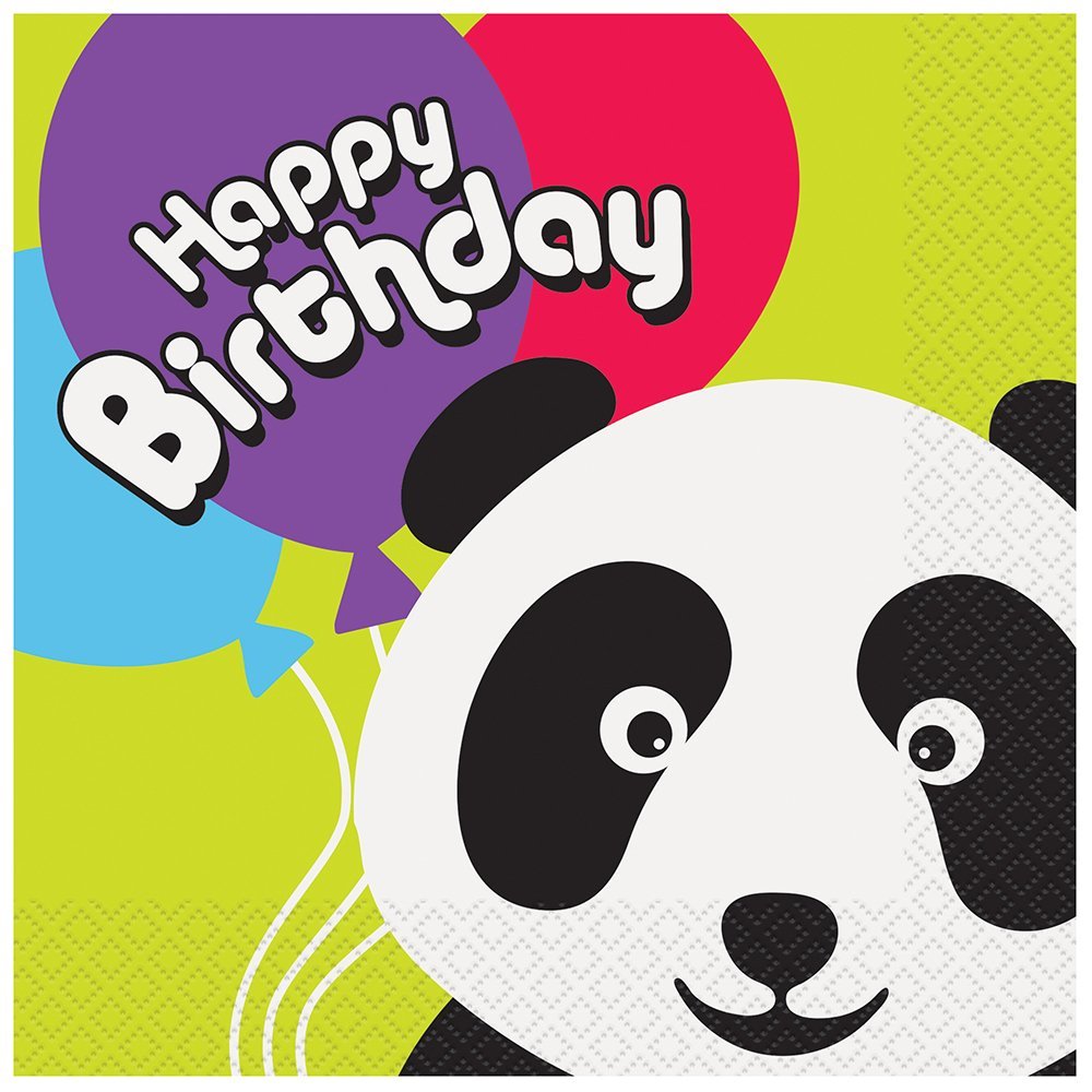Надпись Happy Birthday Panda