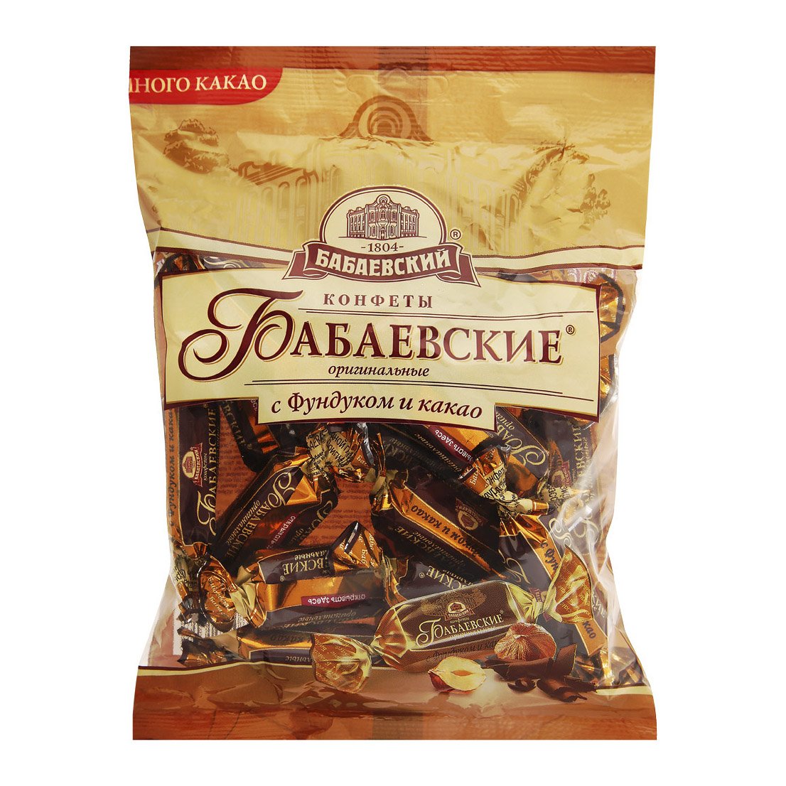 Бабаевский конфеты с фундуком и какао 200г