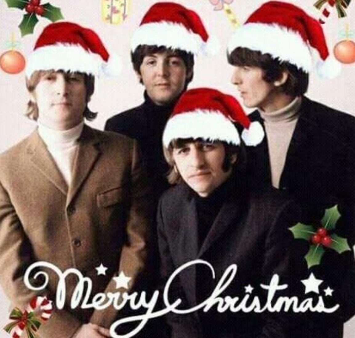 The Beatles в шарфах