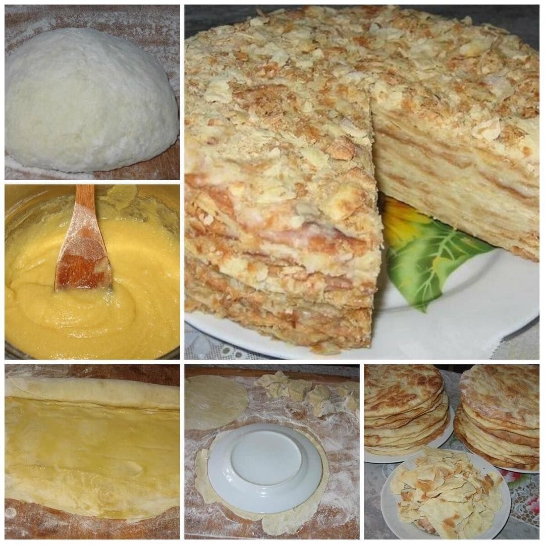 Торт на сковороде со сгущенкой
