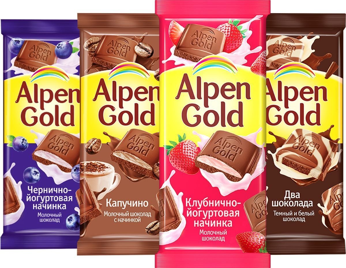 Alpen Gold aerated шоколад белый пористый 80г