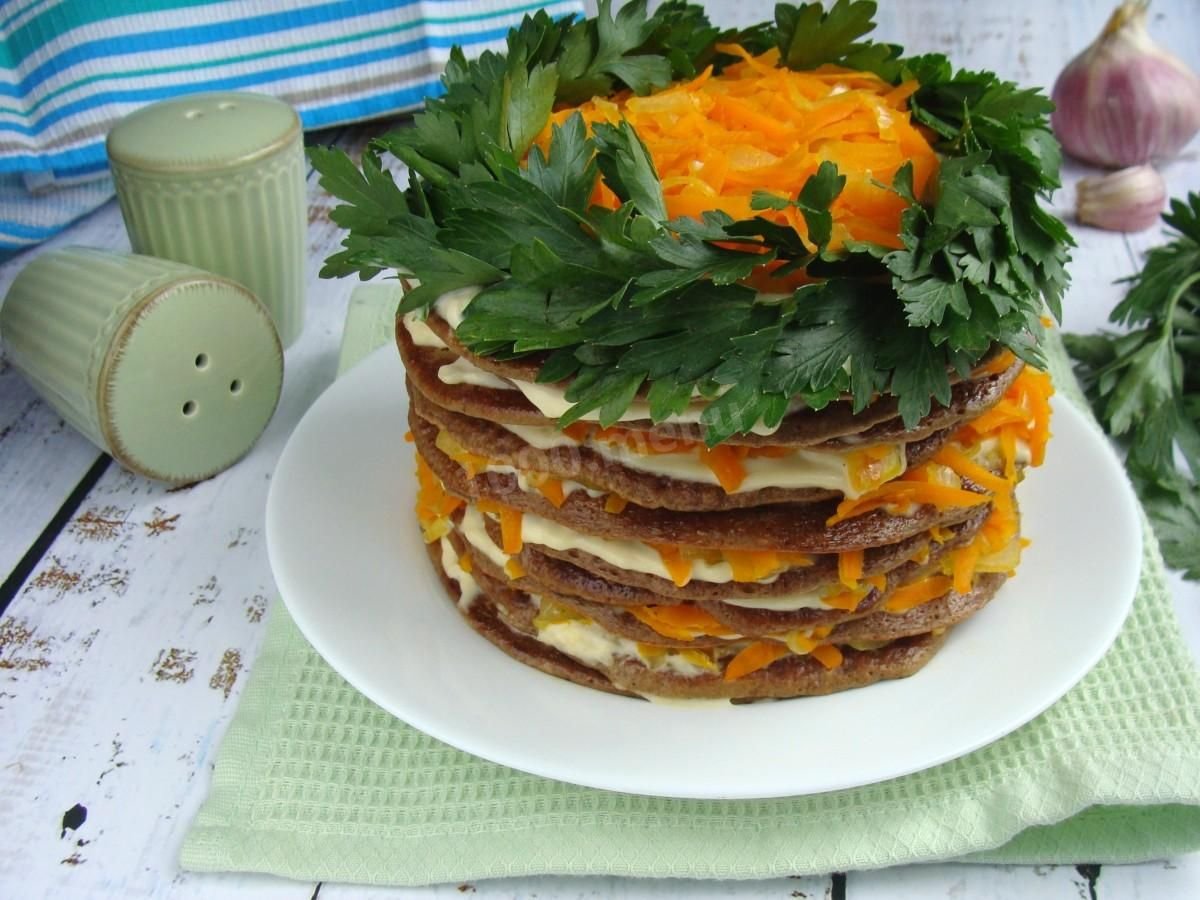 Самый вкусный печёночный тортик!