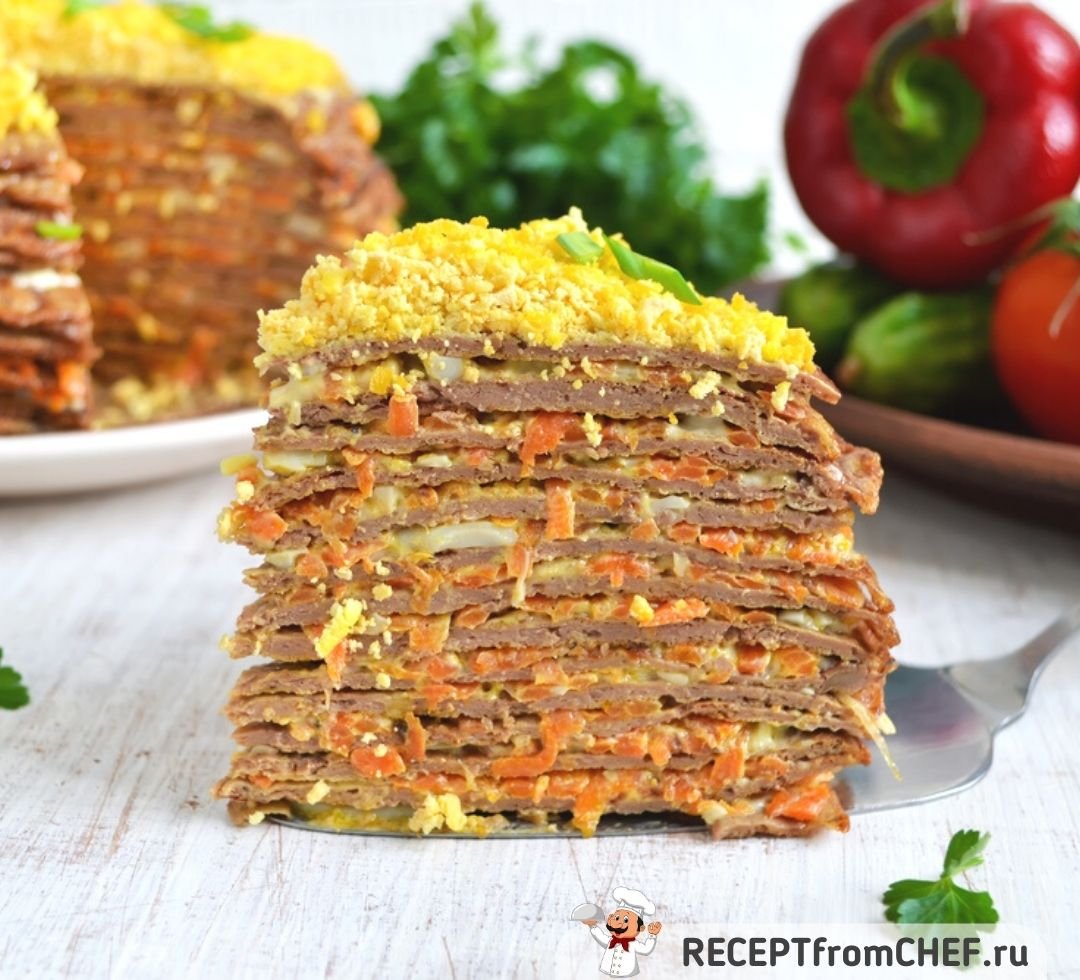 Печеночный куриный торт