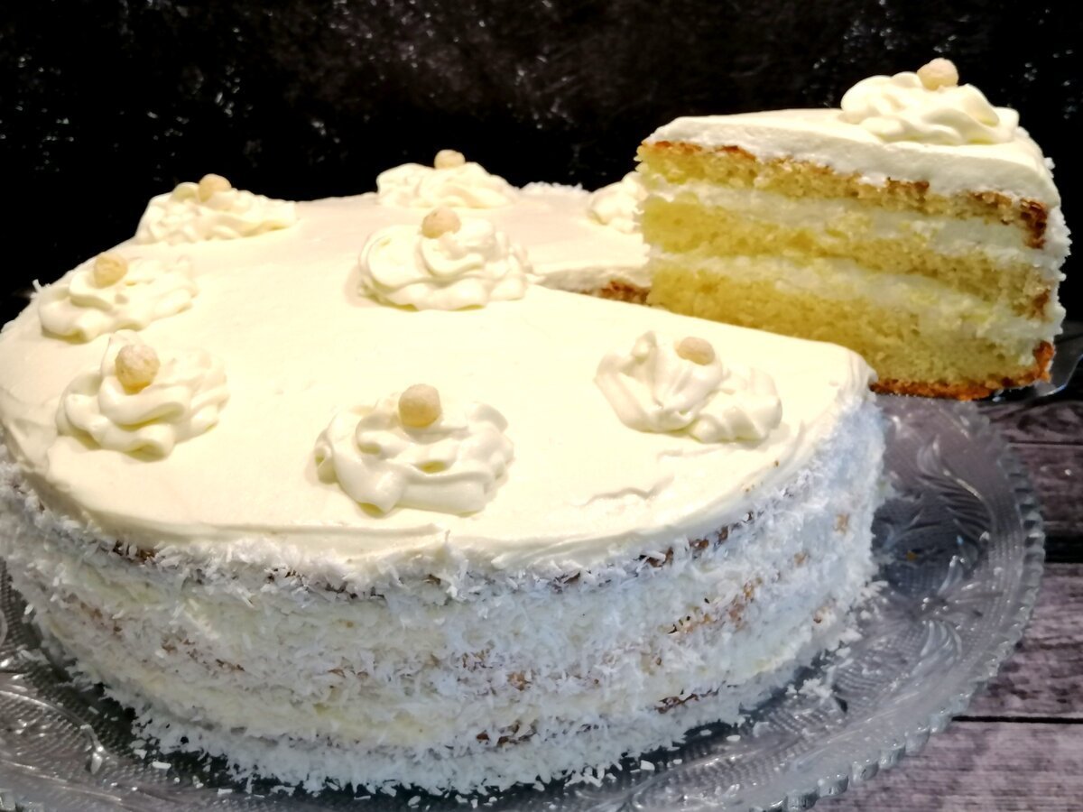 Торт суфле с персиками