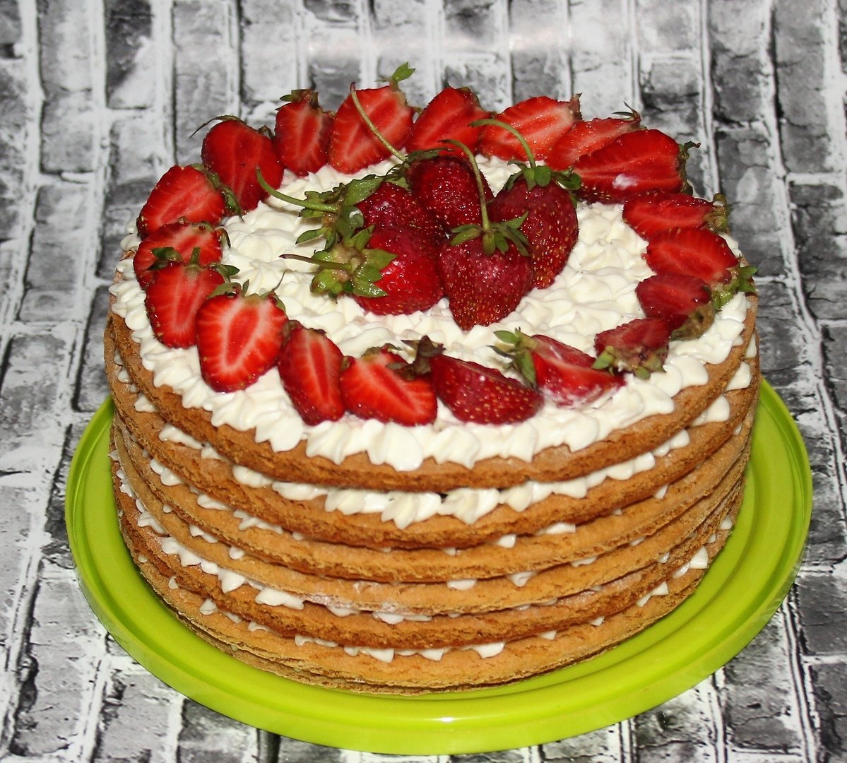Пирог с творогом и персиками